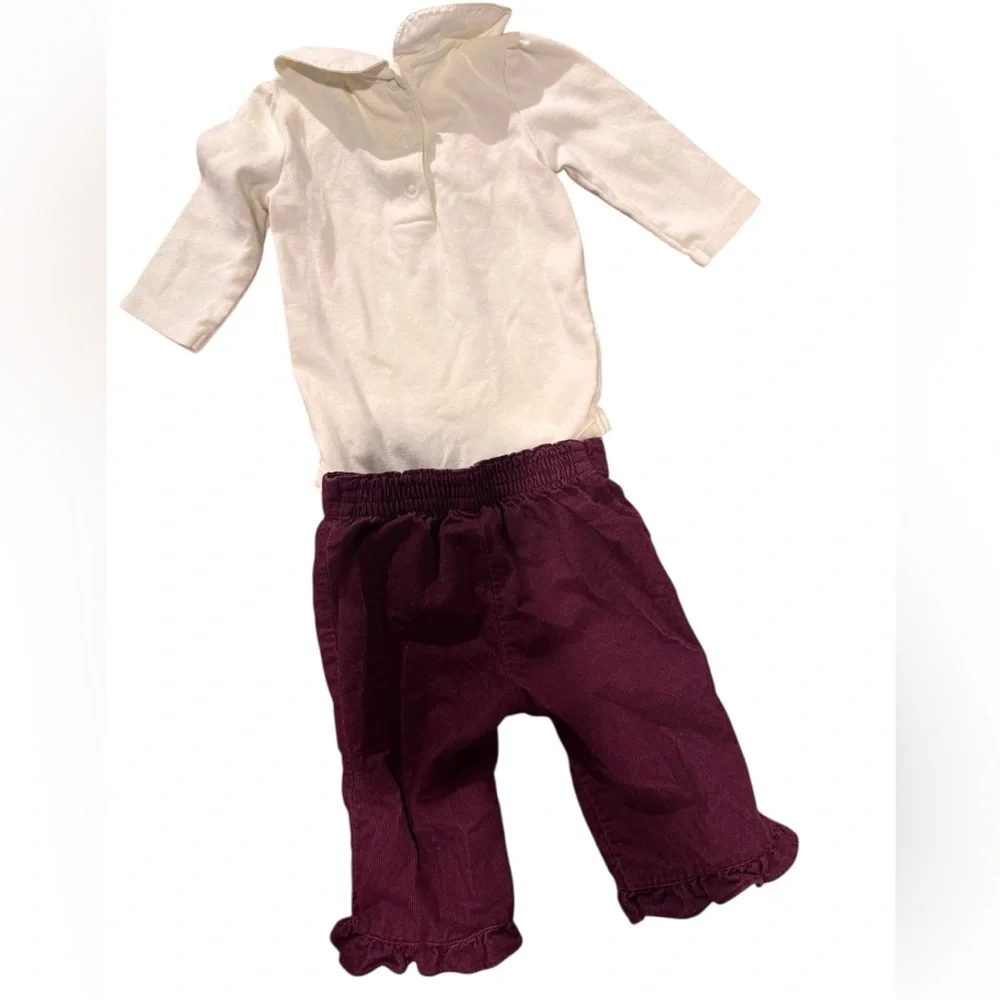 Vintage‎ Gymboree Cream Baby Outfit with Fox Embroidery 3-6 months
